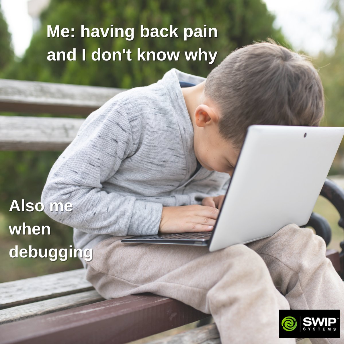 SwipSystems's tweet image. The universal debugging position!
#FridayFunny #Webdevlopers #ProgrammersHumor