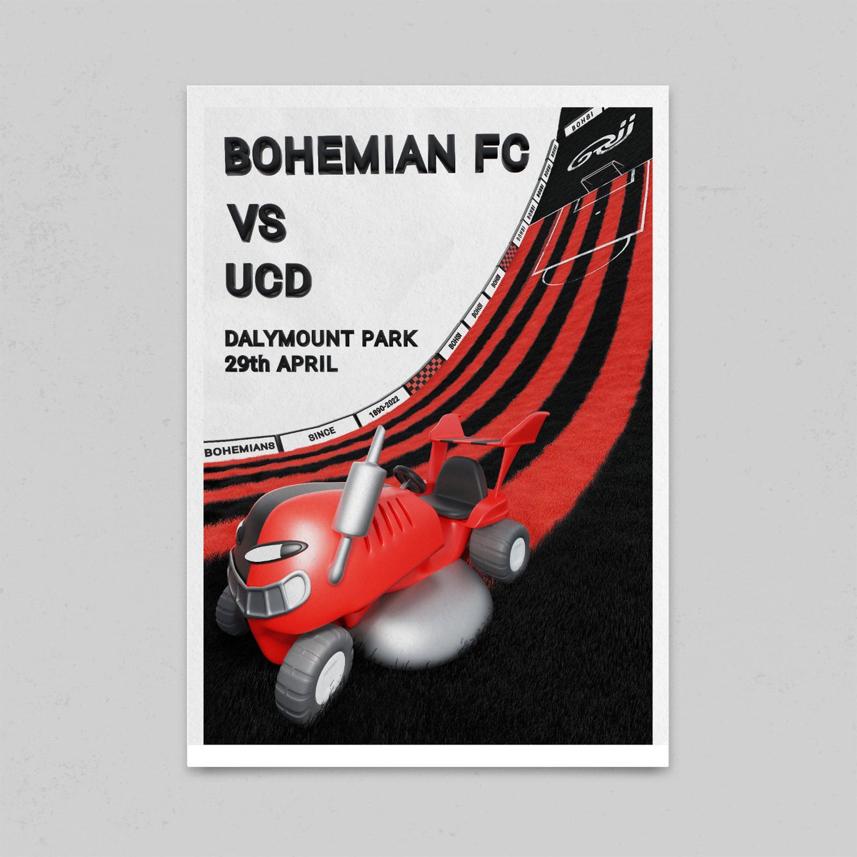 bfcdublin's tweet photo. Tonights match poster by our artist collective @dublinsoriginal is by Jonathan Theobald 🚗⚫️

👉🏻 https://t.co/yRy3lnL4Hq https://t.co/qZ5CZ8DAxU