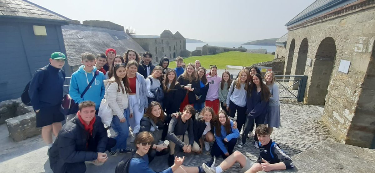 KinsaleTY's tweet photo. Another action packed day for the French Exchange in Kinsale. Fab tour of Charlesfort and kayaking at the Dock Beach with @AOA_Cork @opwireland https://t.co/uWeafTs8eb
