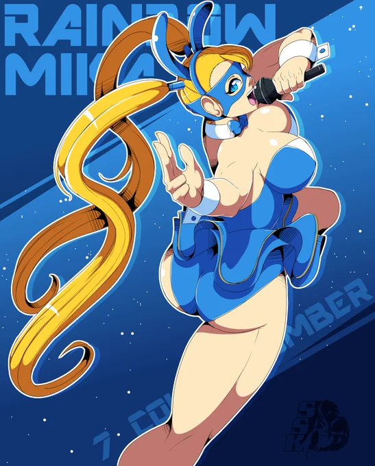 Wanted to make one more pic of Rainbow Mika before April ends since she has a bun suit alt 🙏 