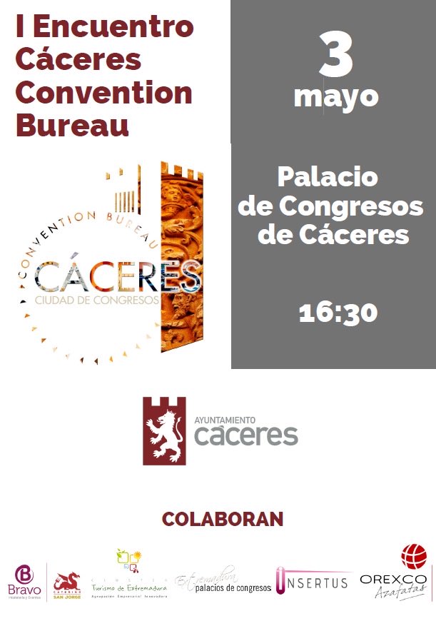 martes 3/05 - I Encuentro #CáceresConventionBureau ⁦⁦<a href="/Ayto_Caceres/">Ayuntamiento Cáceres</a>⁩ puesta al día y visita al Palacio #Congresos #Cáceres colaboran ⁦⁦<a href="/CateringSJorge/">Catering San Jorge</a>⁩ ⁦<a href="/clusterturism/">Cluster Turismo Extremadura</a>⁩ ⁦<a href="/INSERTUSSL/">Turismocaceres.es</a>⁩ #PalaciosdeExtremadura ⁦<a href="/Orexco/">Orexco</a>⁩ Azafatas