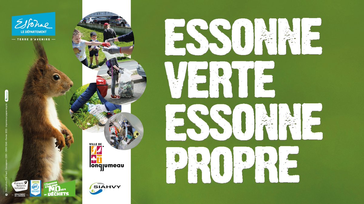longjumeau's tweet photo. 🌿 #EsonneVerteEssonnePropre | #Longjumeau 

♻️ La Ville se joint à l’opération #EVEP, proposée par @siahvy et organisée par le @CDEssonne, le samedi 14 mai 2022, à partir de 9h30, sur le bassin de Balizy.

🧤RDV à l’entrée (gare RER)
👉 Infos : 01 69 31 72 10/infos@siahvy.fr https://t.co/ZohXvksxun