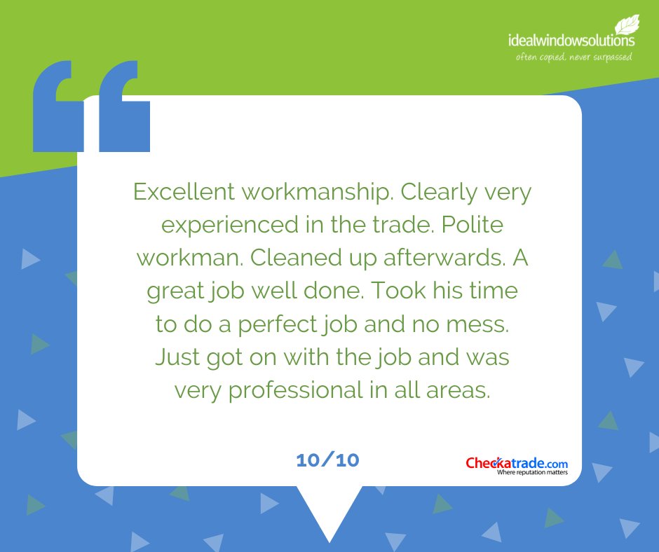 IdealWindows_'s tweet image. &quot;Excellent workmanship...&quot; We are proud to have a dedicated and experienced team transforming our customers homes👏

#WeHaveaSolutionForThat