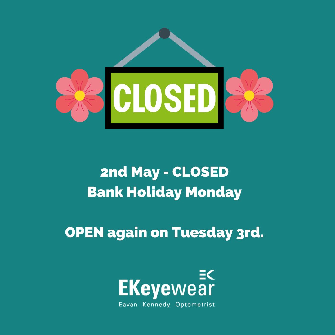 🌷 Bank Holiday Hours Update 🌷

We will be CLOSED this Bank Holiday Monday, and reopening on Tuesday (3rd May). 
Please remember that on the days we are open, it's by appointment-only and we would appreciate it if you could wear a mask. 

If you have any questions or concerns...
