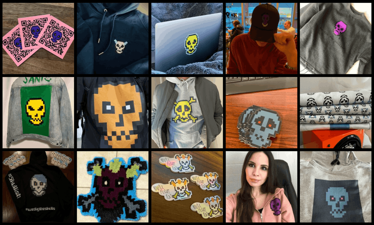 Crypto_Skulls's tweet photo. All CryptoSkull holders own full IP rights to their skull. Sell merch, create your own business, it’s 100% up to you!

What will you do? https://t.co/QXjZfYKPaS