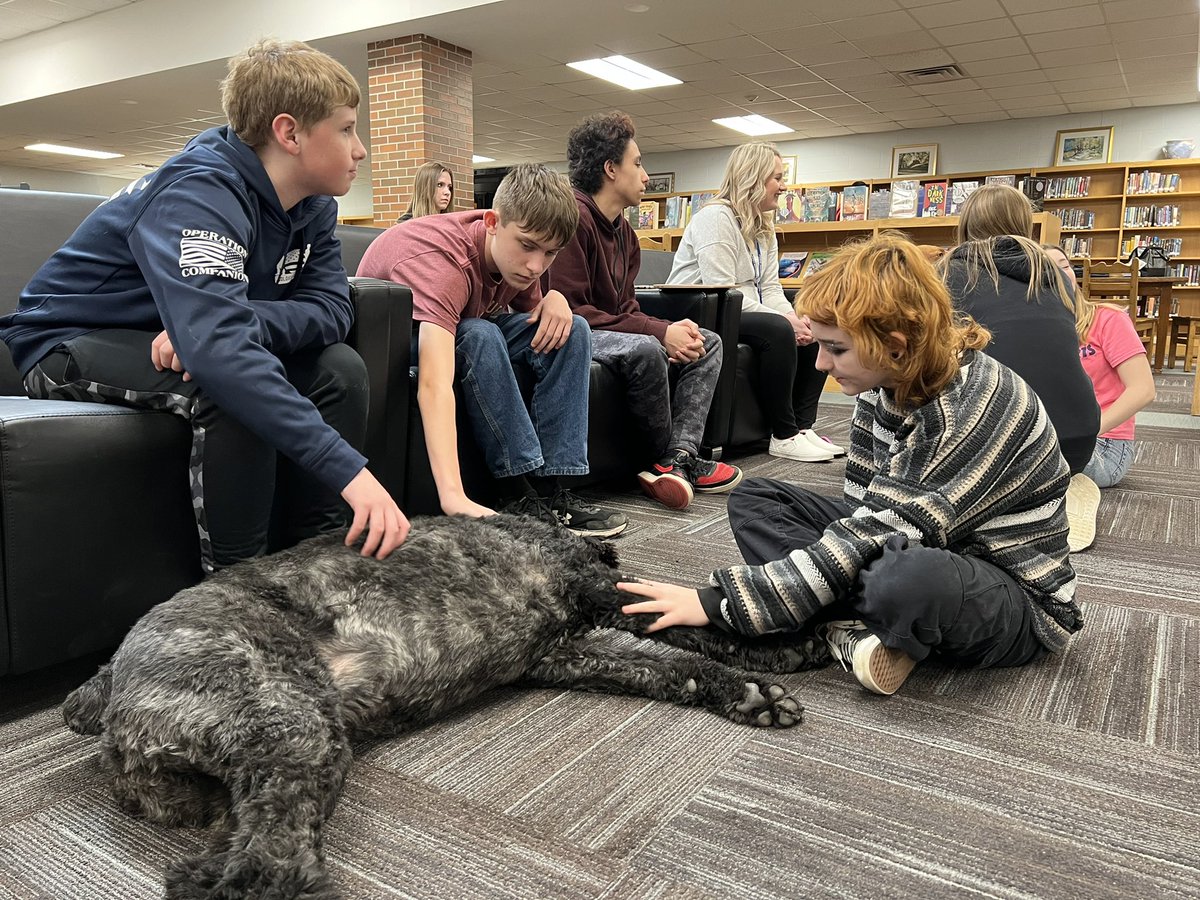 deisel68's tweet photo. Another successful Pause for Paws afternoon. #TherapyDogTime #FridaysAreMadeForThis 
#mycrcs @noworriesCRCS https://t.co/WPf9G8uNJJ