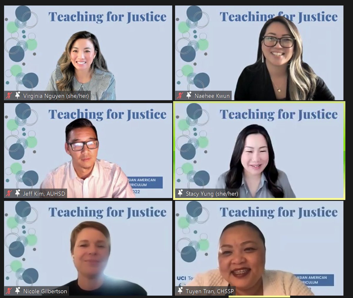 What an inspiring panel to start off this amazing #teaching4justice: A Spotlight On Teaching Asian American Studies Across the Curriculum.