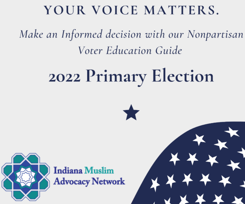 IMANAssociates's tweet photo. Be ready for Election Day with our nonpartisan voter's education guide. This guide aims at empowering Muslim voters to make informed decisions while casting their ballots.
IMAN Associates does NOT endorse any of the candidates.
https://t.co/2bIQtICshy
#muslimvotes #voteindiana https://t.co/S8xZ9O7aqA