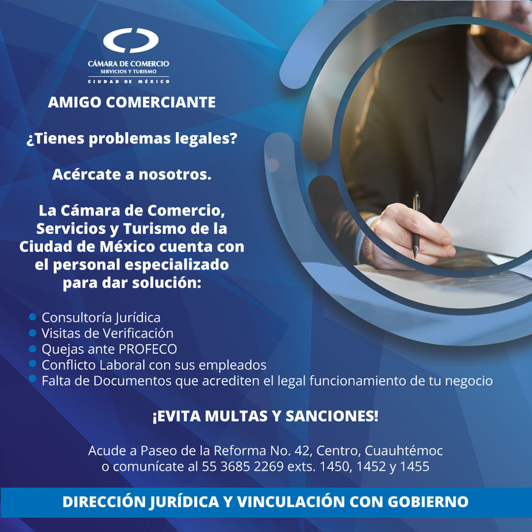 CANACOMexico's tweet photo. #Empresario o #Emprendedor, si requieres asesoría jurídica para resolver algún problema legal, ¡en #CanacoCDMX te ayudamos!
Agenda tu visita o contáctanos al: 5536852269 ext. 1450, 1452 y 1455
#Asesoría Jurídica #CanacoContigo https://t.co/SQTqGdn1hf