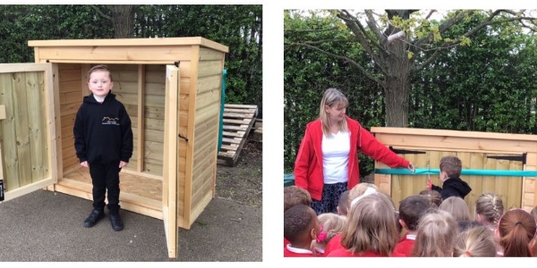 Reception's new resource shed: A HUGE thank you to Buildbase and Greyson Construction and Renovations for our new resource shed.facebook.com/greysonconstru…  thrapston-primary.northants.sch.uk/news/?pid=250&…
