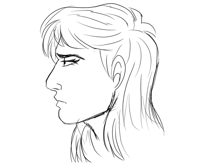 im horrible at drawing women so Susie profile sketch practice 