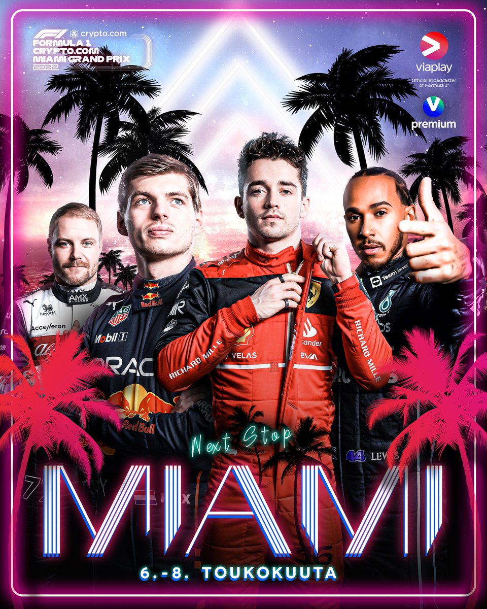 FORMULA 1 ➡️ MIAMI

F1 -karavaani siirtyy seuraavaksi Miamiin ja Miami International Autodromelle! 🌴🇺🇸

Ensimmäistä kertaa ajettavan Miamin Grand Prix'n näet tietenkin Elisa Viihde Viaplaysta ja V sportilta.

🗓 6.-8.5.

#ViaplayF1fi