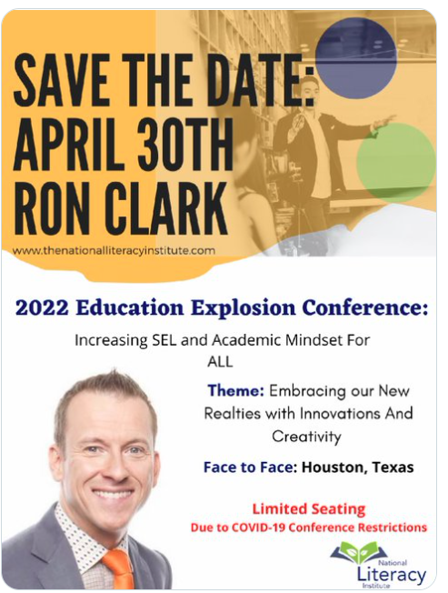 LucresyGoff_ELA's tweet photo. One More Sleep! I am super excited to spend the day with "The" @mrronclark_ at the #NLIeduexplosion tomorrow! A day of learning centered around my favorite thing...Literacy! 💚📚💙 #CubcommUNITY #readthinkwrite #everychildreads https://t.co/IRW0CG8kKz