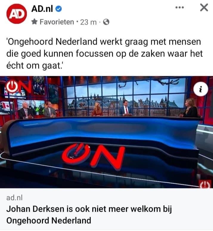 Huh, assjemenou... Gaat ON nou mensen cancellen?? Ongehoord Nederland, nou ja zeg....... Waren toch zo moe van de cancelcultuur?.... ⬇️