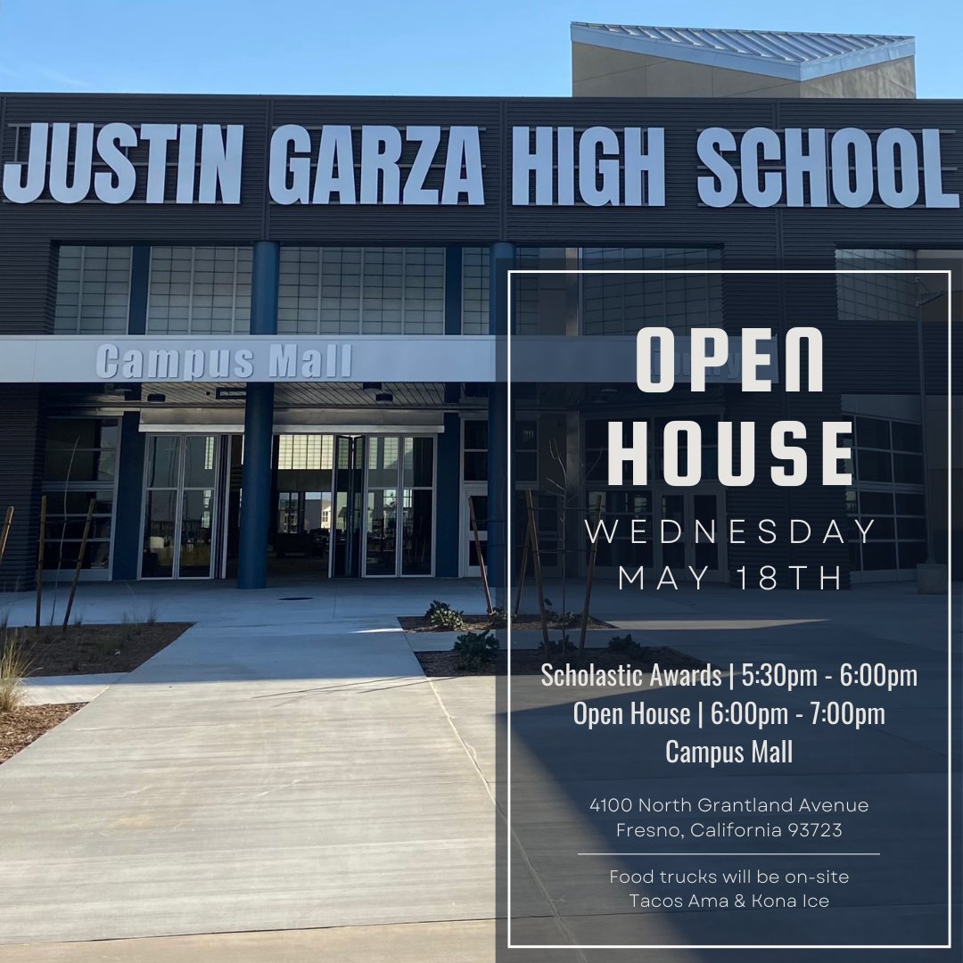 Save the date for Wednesday, May 18th! We will have our first-ever Open House from 5:30pm - 7:00pm. 

Students receiving a Scholastic Award will receive a formal invitation in the coming weeks.

❤️💙

#WEareJG