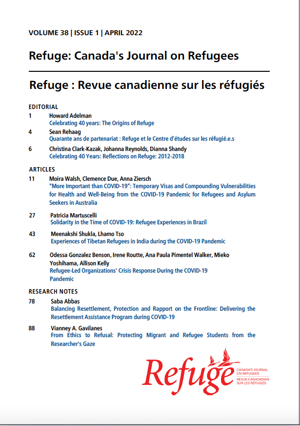 Refuge: Canada's Journal on Refugees tweet media