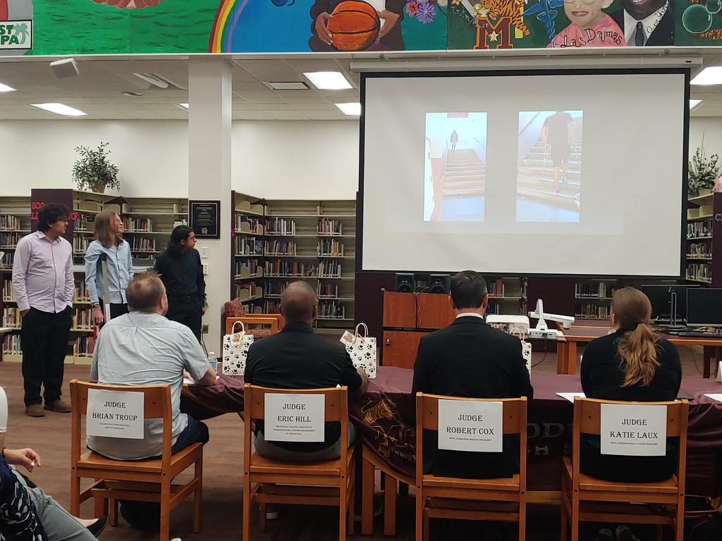 Ever try to go up and down stairs with crutches? Not easy, here at <a href="/MiddletonSTEM/">MiddletonHighSchool</a> this group of seniors has worked on a solution.