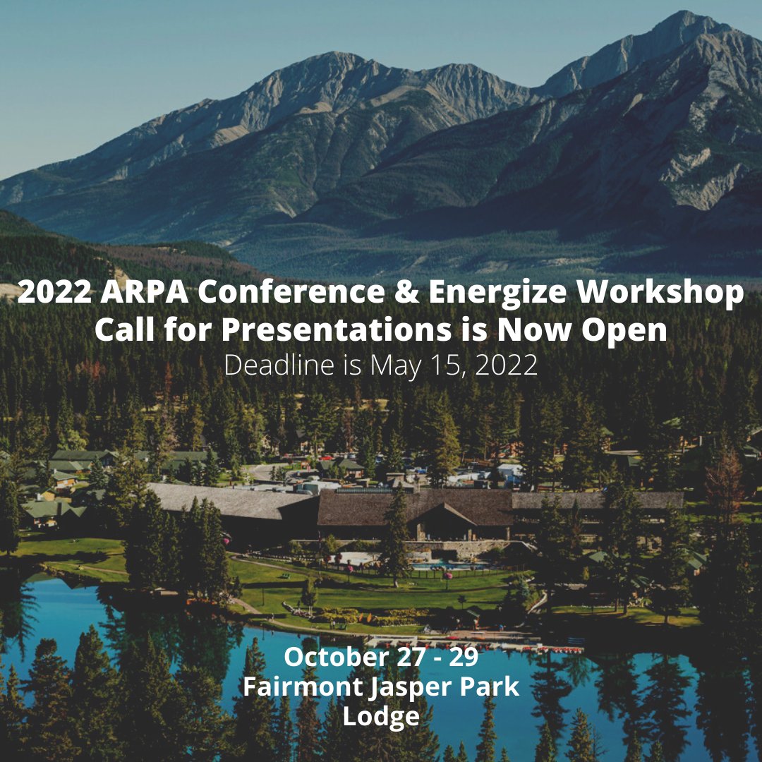 The 2022 ARPA Conference and Energize Workshops Call for Presentations is now open! 

Submit a presentation proposal by midnight on May 15, 2022 to be considered as a speaker at the conference. 

Submit your proposal at bit.ly/2022ARPACFP