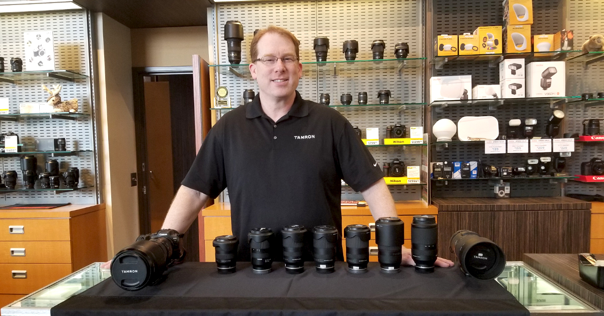 Stop into our Omaha store to chat with Mike with @TamronUSA! He'll be here this afternoon until 6pm.