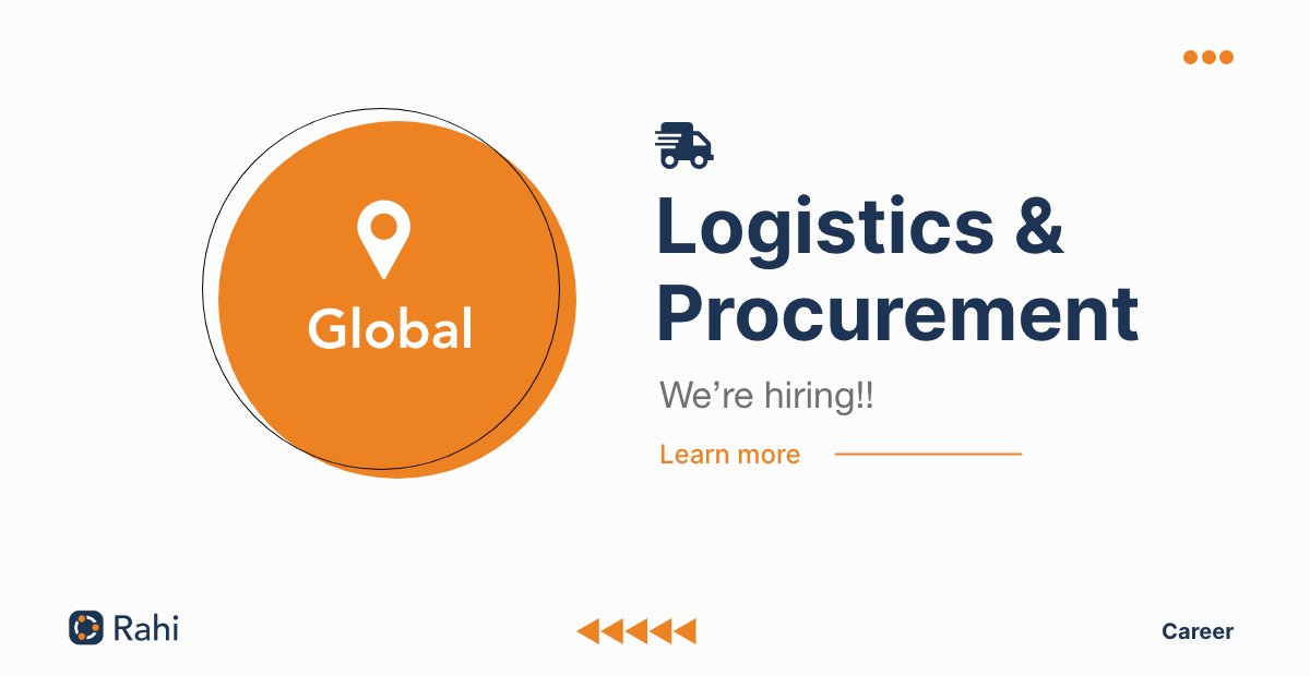 Rahi_Systems's tweet photo. The #RahiTeam is hiring! 
We are looking to fill Logistics &amp; Procurement positions in multiple regions. 
If you are interested please apply here: https://t.co/Qe9em8QXMY

#jobsearch #jobopening #RahiCareers https://t.co/7cQzZFOB4T