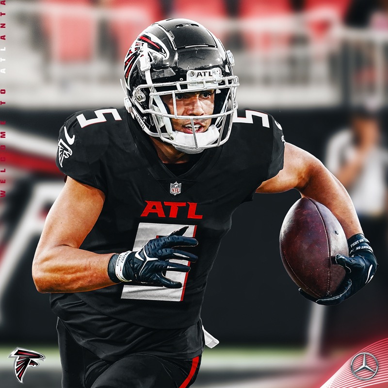 AtlantaFalcons's tweet photo. Drake London will wear #️⃣5️⃣