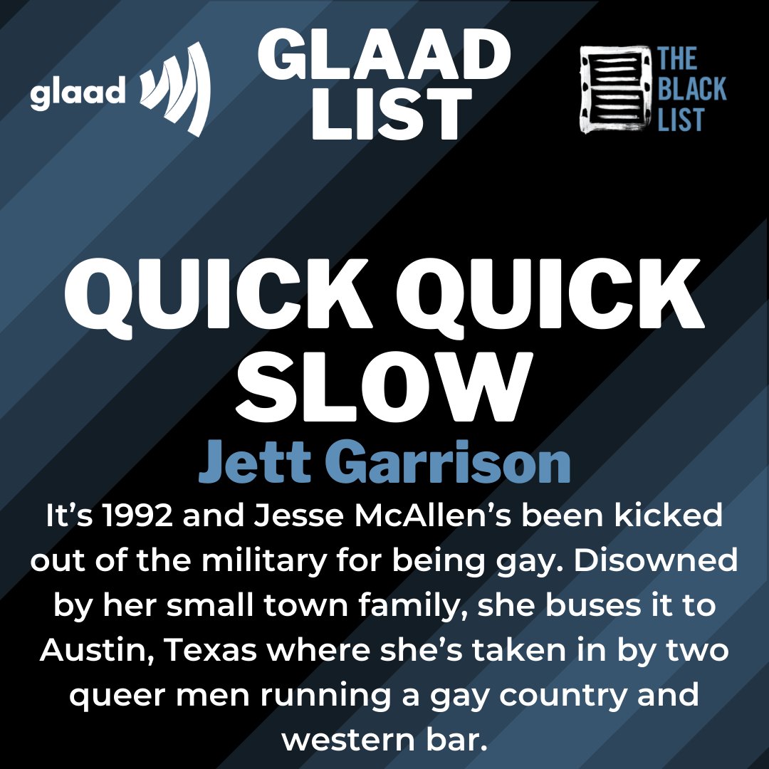 @glaad @ItsJoshFeldman @filmhunk @Elphaba_Anne @Aperezduarte Congratulations to @JettGarrison and QUICK QUICK SLOW for making the 2022 #GLAADList!