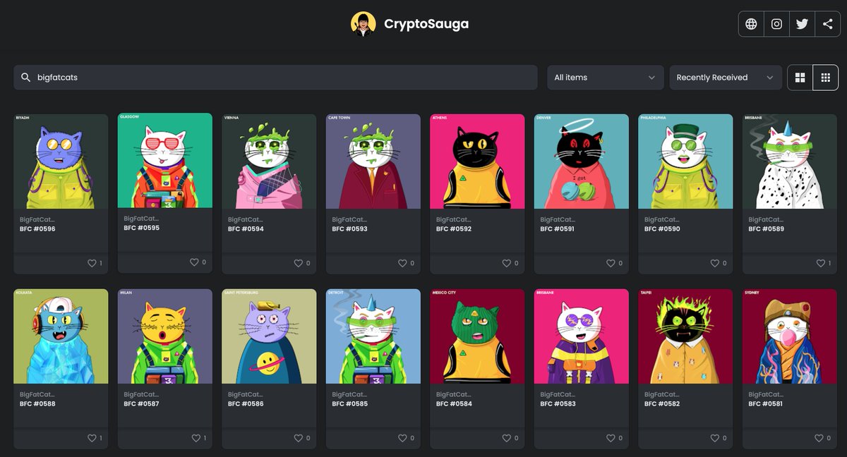 few of my <a href="/bigfatcatsnft/">BigFatCats Gang</a>