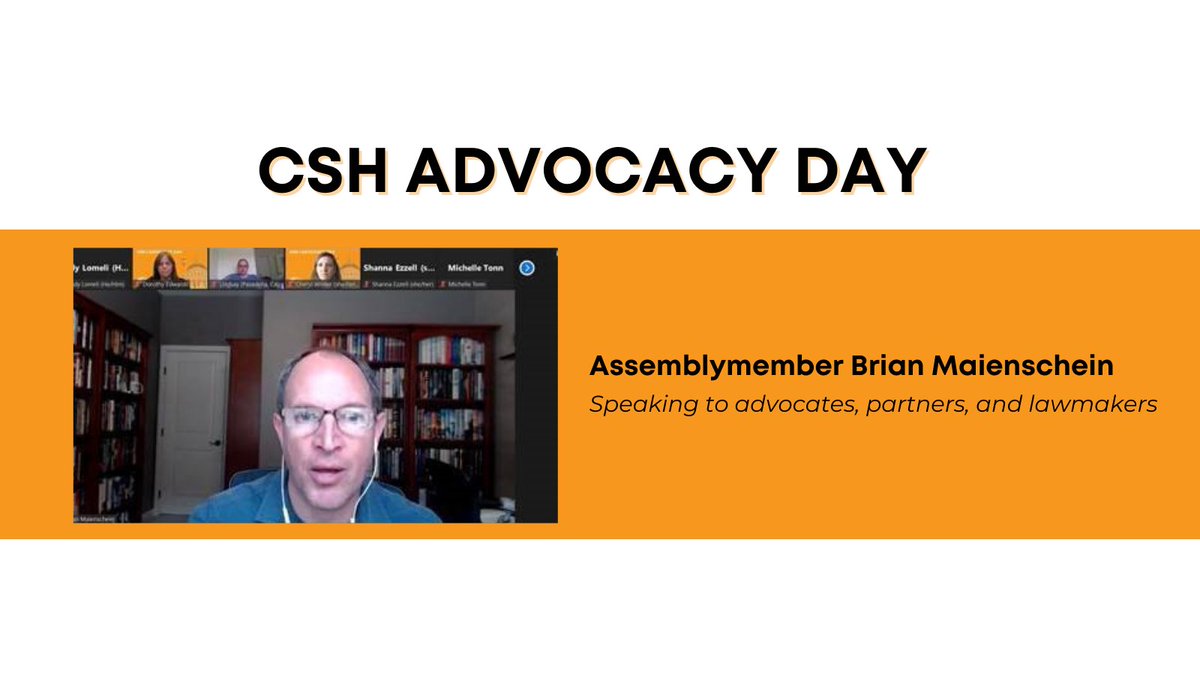 A special shoutout to Assemblymember @BMaienschein for taking the time to speak to our group during the 2022 #CSHAdvocacyDay! CSH is proud to be working with him on #AB2483 to align housing funding with services funding across #California