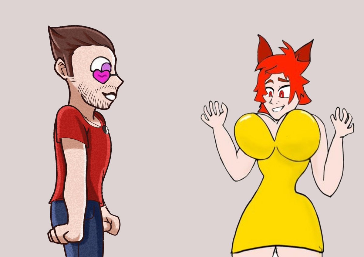 KoppieZn's tweet photo. Decided to do a nice #aprilturnover #BodySwap with others what were interested in it! Second up we have the AMAZING @LetsmakeTg with their OC Velvet!!! 
 Genuinely a stunning girl!!!😍 I'm gonna have some fun with these "Honkers" hehe! https://t.co/6yCciuZsTO