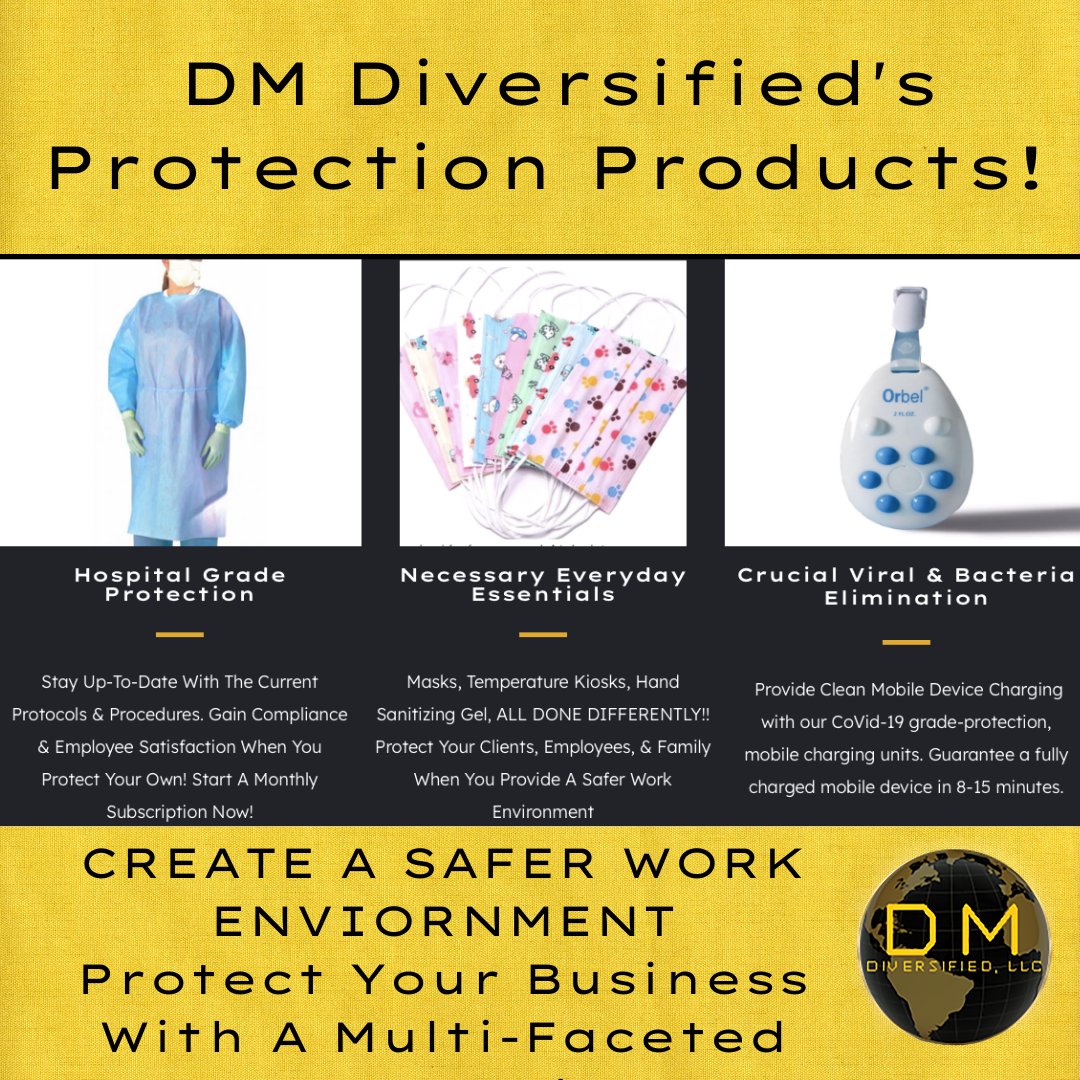 DiversifiedDm's tweet photo. Start Protecting Your Clients &amp; Employees From Viruses, Germs, Contamination, &amp; Mandate Violations!

Contact us today at (412)-657-2643 or visit our website at https://t.co/mYoaXggf6A to learn more information!

#wellness #health https://t.co/VxagcmhfoI