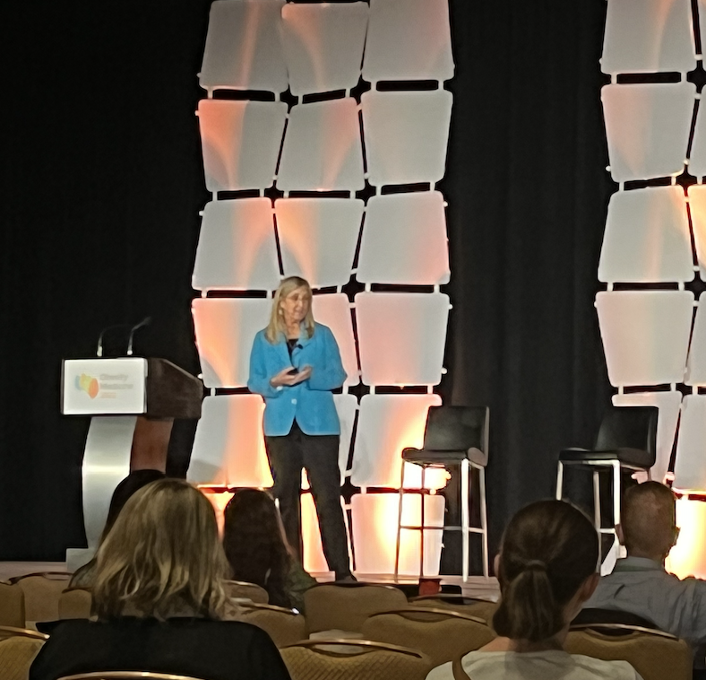 PsychoDietitian's tweet photo. Loving @DrAngieNP debunking 10 myths about #obesity. Hearing again how important increase in exercise/fitness is for reducing visceral adiposity #VAT and resistance training in improving #leanmusclemass @OMAsocial #oma2022 #obesitymedicine2022 #seca #IFeelValidated https://t.co/qZHLNaPMDr