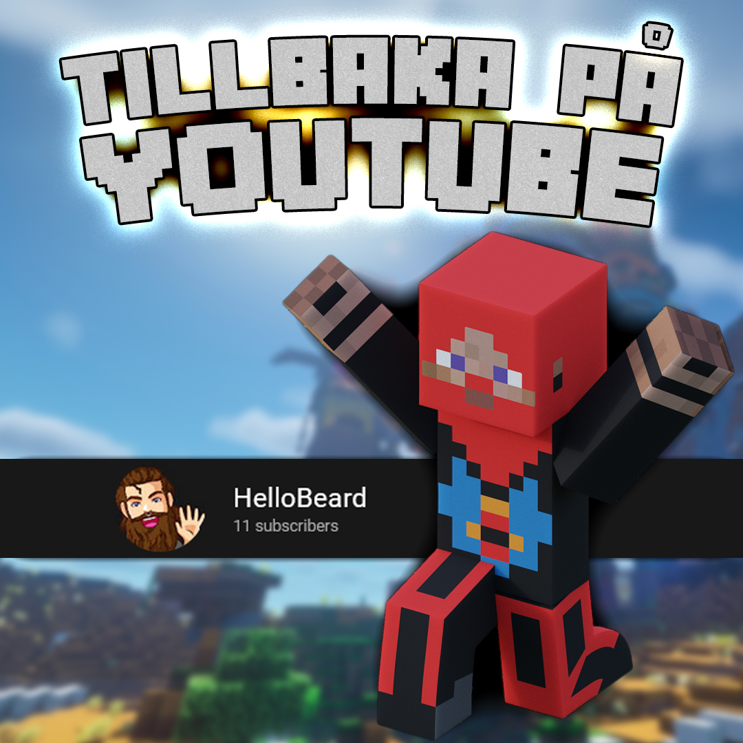 beardphobia's tweet image. Om ni missat det, så har jag gjort en liten comeback på Youtube. Jag har publicerat en video för första gången på ett år. Eller ja, 3 videos hittills. Adressen till nya kanalen hittar ni profilbeskrivningen här på Twitter :) #minecraft #betterminecraft