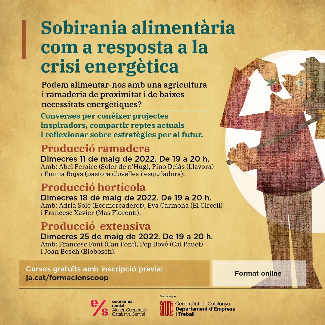 AriadnaTremo's tweet image. Davant la crisis energètica i ecosocial fer canvis al sistema alimentari és l’única opció! #relocalització #ESS #diversificació #agriculturaregenerativa