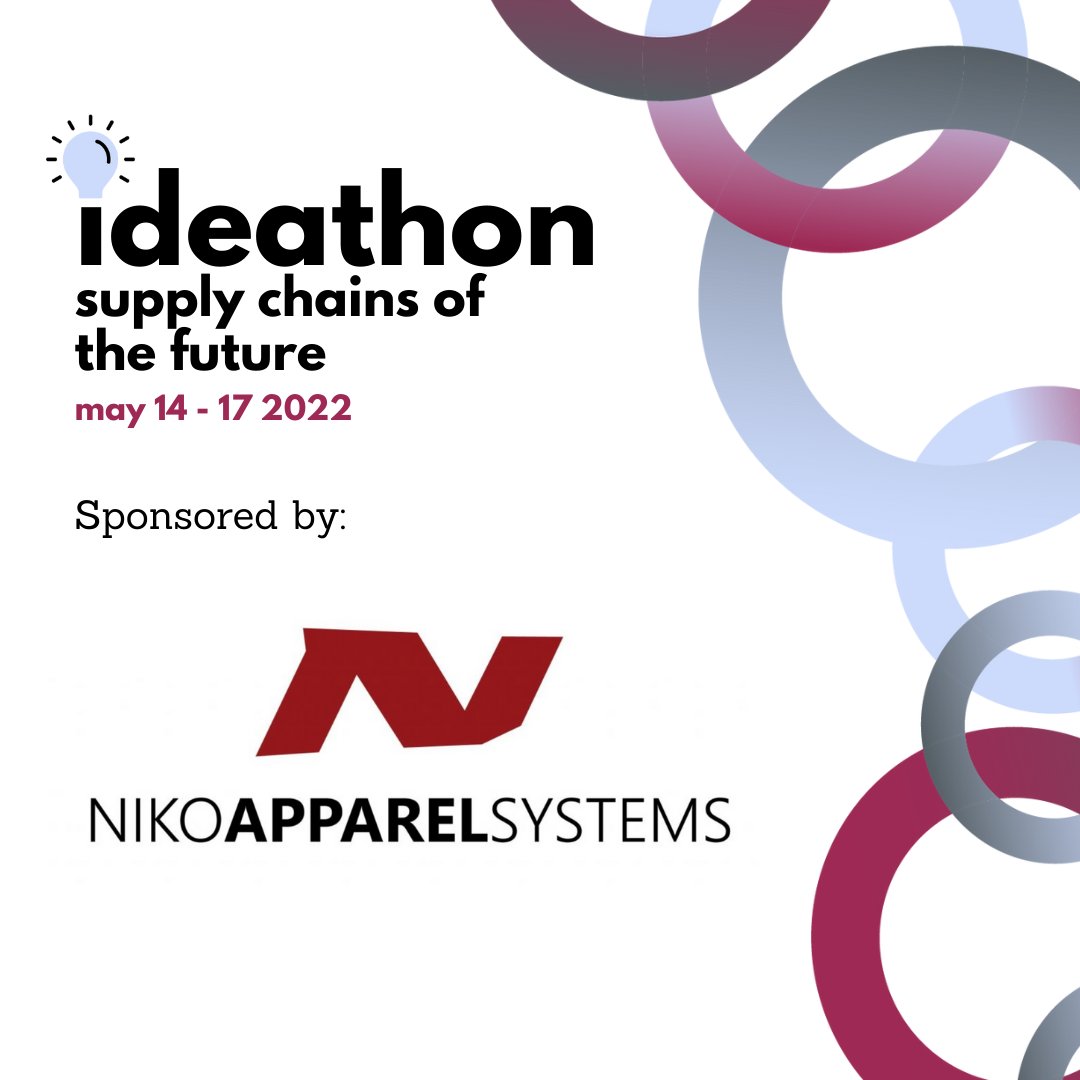 We are excited to announce that Niko Apparel Systems is our Phoenix-level sponsor! Niko Apparel Systems was founded in 1996, with a goal ‘to provide innovative apparel solutions with an emphasis on developing and manufacturing locally.’

Register for ideathon with link in bio!