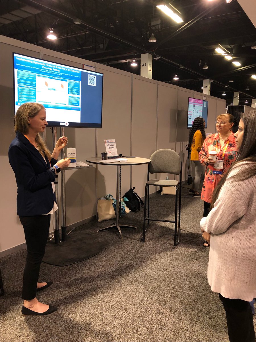 lghazal's tweet photo. Love seeing my friend Dr. Melissa Beauchemin (@parsonme2002)! Here she is presenting on implementing systematic financial screening in outpt oncology settings #ONSCongress @ColumbiaNursing 👏🏽 https://t.co/dzMBLJOcPj