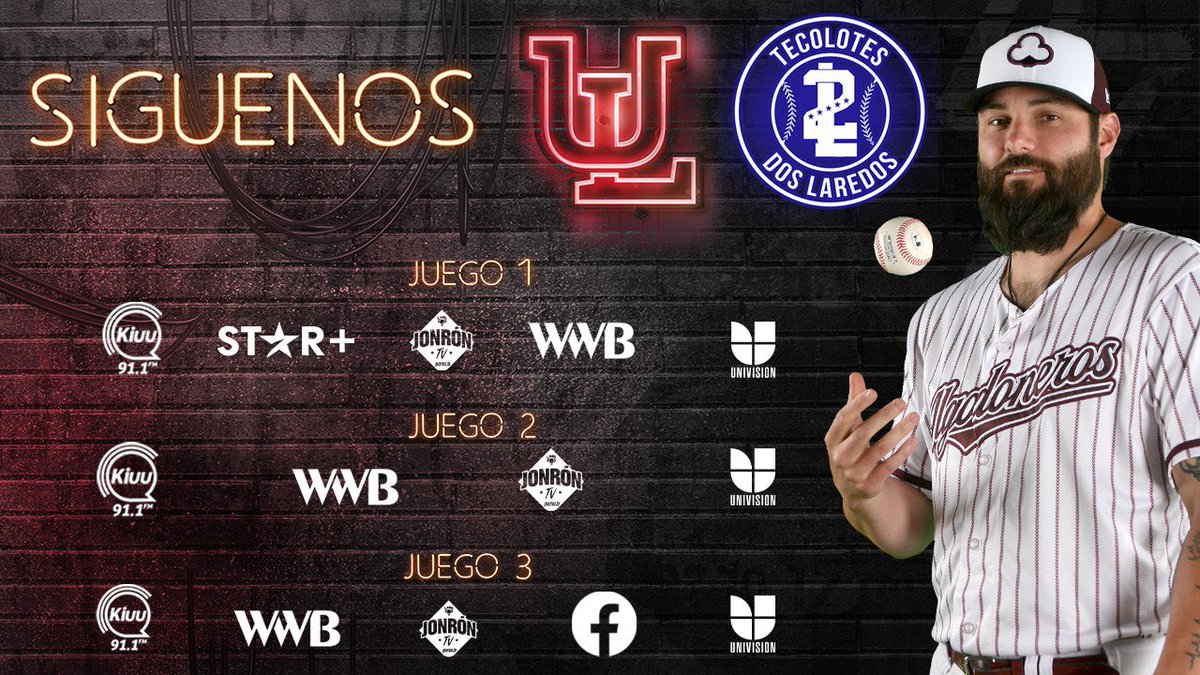 No te pierdas ninguno de los tres encuentros ante <a href="/LaredosTecos/">Tecos de los Dos Laredos</a> a través de los siguientes medios y por supuesto, a través de la señal de @KiuuFM 91.1 📻📺📲

#PoderGuinda 👊🏻⚡️