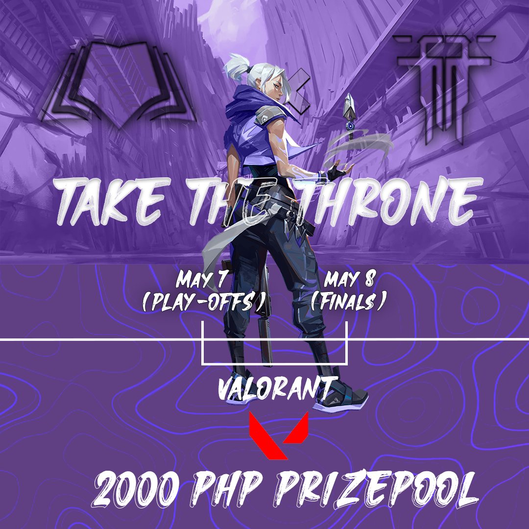 spellboundggez's tweet image. TAKE THE THRONE | WAVE TWO • SERIES TWO

A Valorant Championship Match with a PHP 2,000.00 winner-takes-all Prize Pool!

🔗 Registration Link:
bit.ly/W2S2_Valo

🔗 Discord Link:
discord.com/invite/dTsD9Xa…

More info: fb.gg/spellbound.gg
 #WaveTwo #SeriesTwo #Valorant