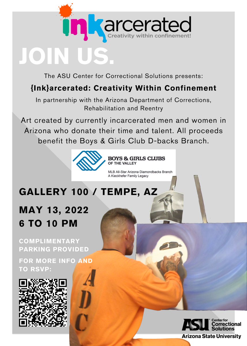 The art is rolling in--we're two weeks away from Inkarcerated! All proceeds will benefit MLB All-Star D-backs Boys &amp; Girls Club <a href="/bgcarizona/">Boys & Girls Clubs of the Valley</a>.

Please join us on May 13th. RSVP for this free event at inkarcerated.eventbrite.com