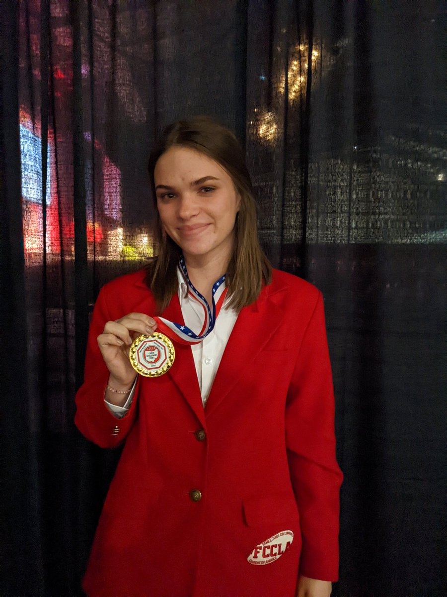 Congratulations Natalie French for placing in the top ten with a gold medal for Language &amp; Literacy <a href="/OhioFCCLA/">FCCLA Ohio</a> <a href="/PHSjackets/">Perrysburg High School</a> <a href="/pentacareerctr/">Penta Career Center</a>