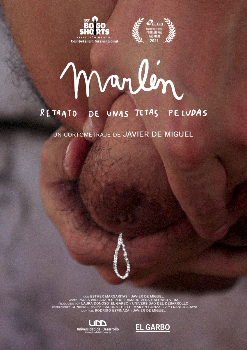 FestivalesGCBA's tweet photo. #BAFICI Mejor cortometraje #CompetenciaOficialVanguardiayGénero : Marlén, retrato de unas tetas peludas (Chile🇨🇱), de Javier de Miguel

@cineudd https://t.co/w4Wh90sxWY