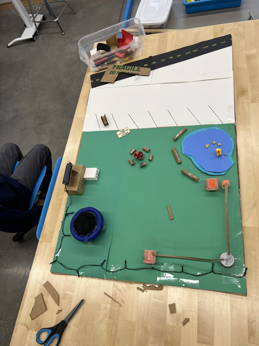 DrKathyGarneau's tweet photo. I am so here for this well designed play space! Parking, fire put, duck pond in the wetlands, log benches, trampoline, and solar powered lights. #STEM106 #STEMed #STEM #CommunityBasedProblemSolving @Bannockburn106 https://t.co/KFNtGat3Uo