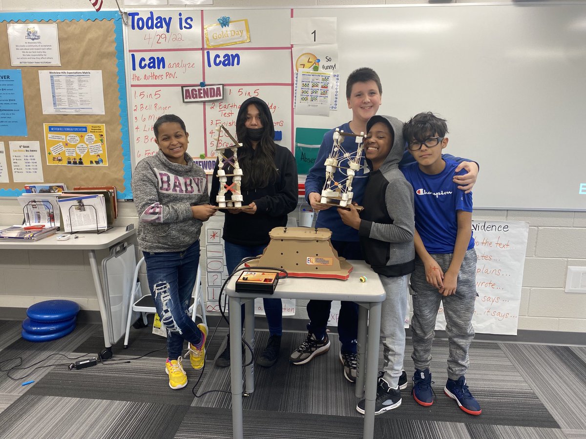 Priebefive's tweet image. Hands down the most fun I’ve had teaching in years today! Their Earthquake resistance buildings were amazing! #d60learns