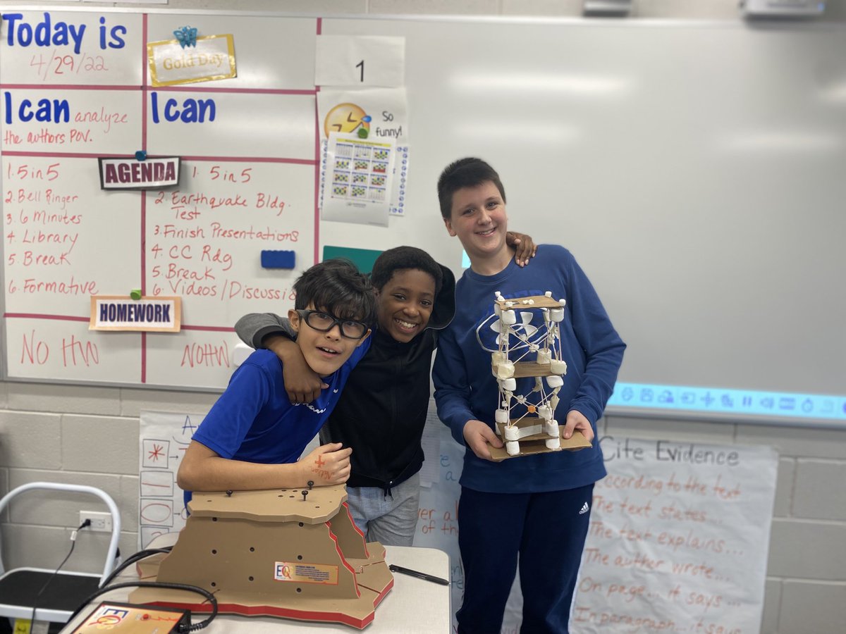 Priebefive's tweet image. Hands down the most fun I’ve had teaching in years today! Their Earthquake resistance buildings were amazing! #d60learns