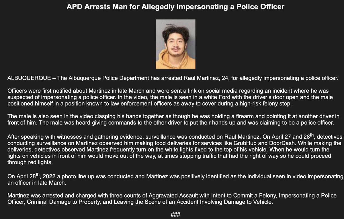 Albuquerque Police Department tweet media