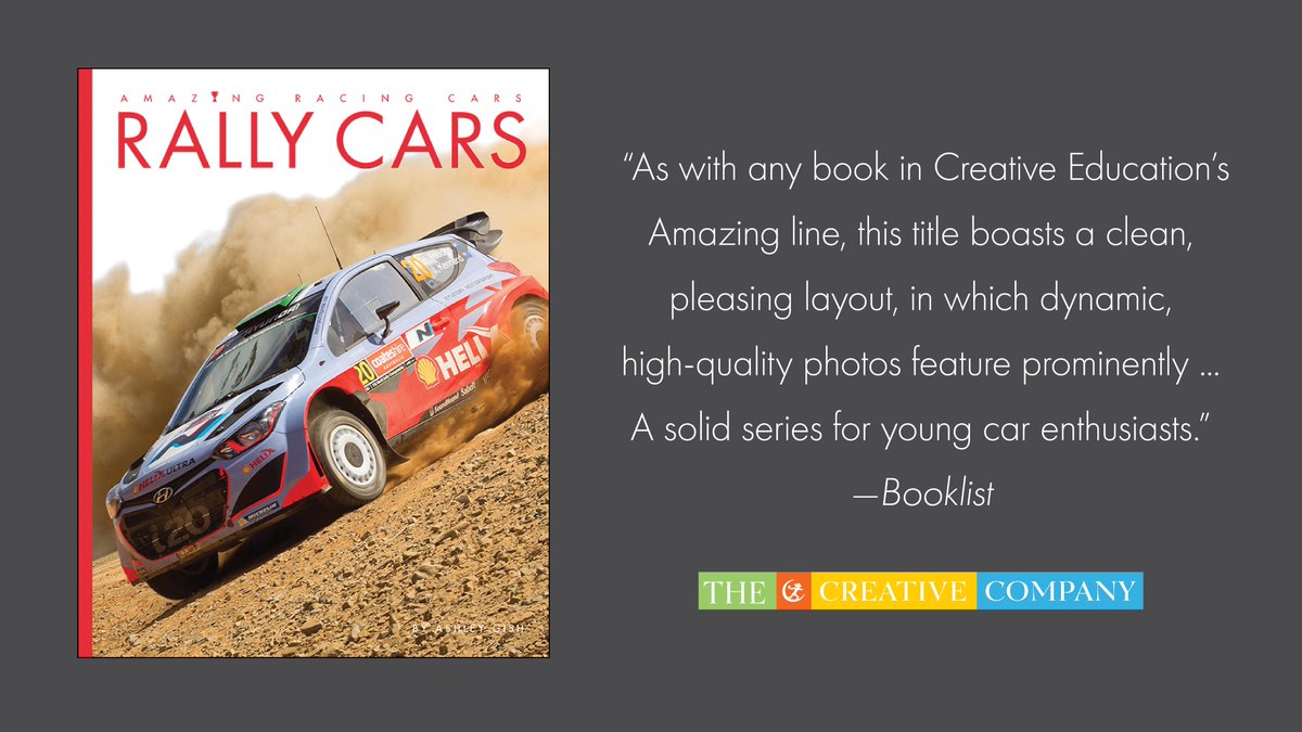 CreativeCoMN's tweet photo. Get ready to race! Young car enthusiasts will enjoy this fast-paced, high-interest introduction to rally cars and other racing cars.
@ALA_Booklist
Amazing Racing Cars
https://t.co/6ZOSi3IKRw
#bookreview #racecars #rallycars #elementaryreaders #TheCreativeCompany #GetCreative https://t.co/gRcLy1mnUZ