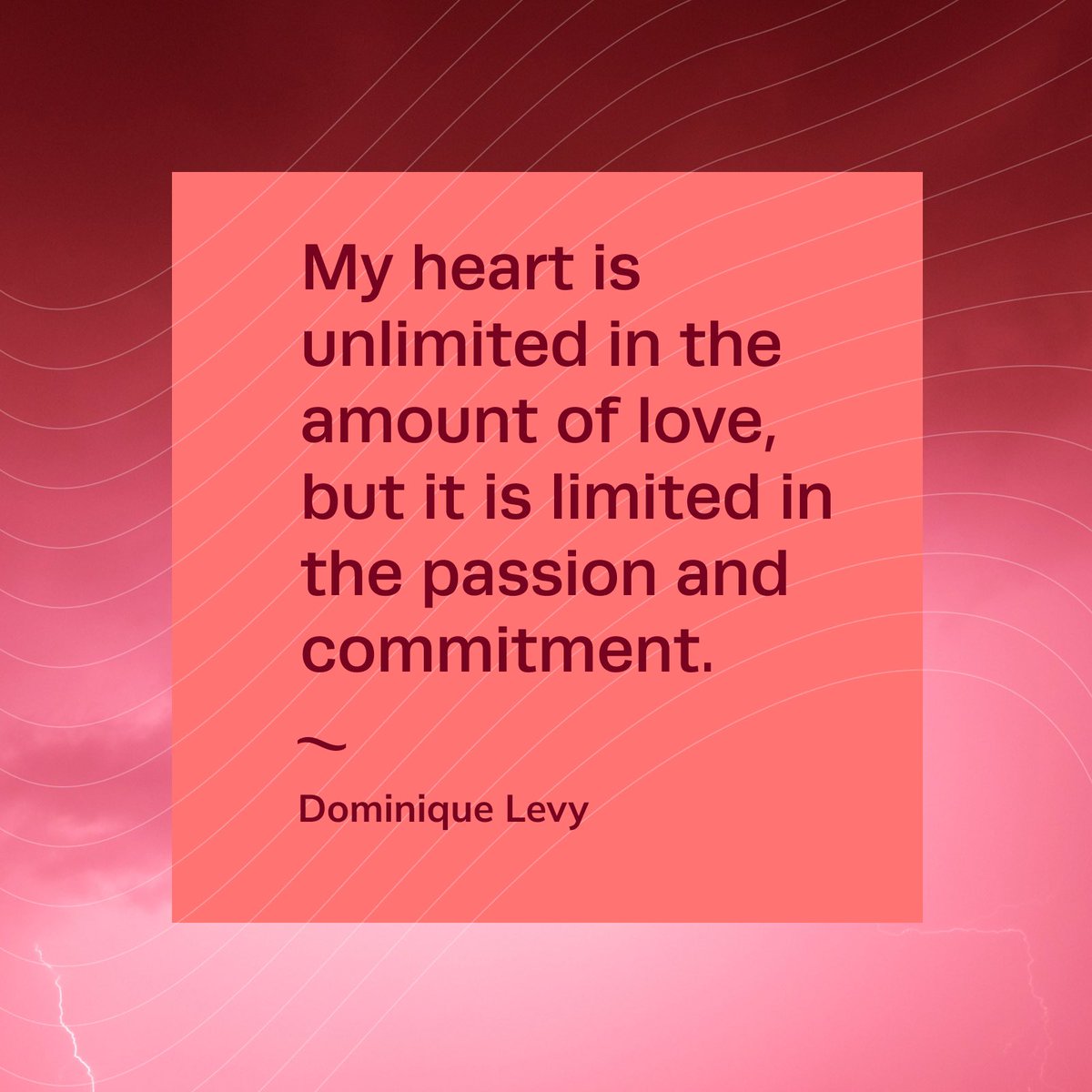 Swiss art dealer #DominiqueLevy makes a distinction between love & devotion,suggesting that in work, as in life, there is no limit to love, but passion can be finite. This reminds us to recognize our boundaries so that we can give our commitments our full attention & dedication.