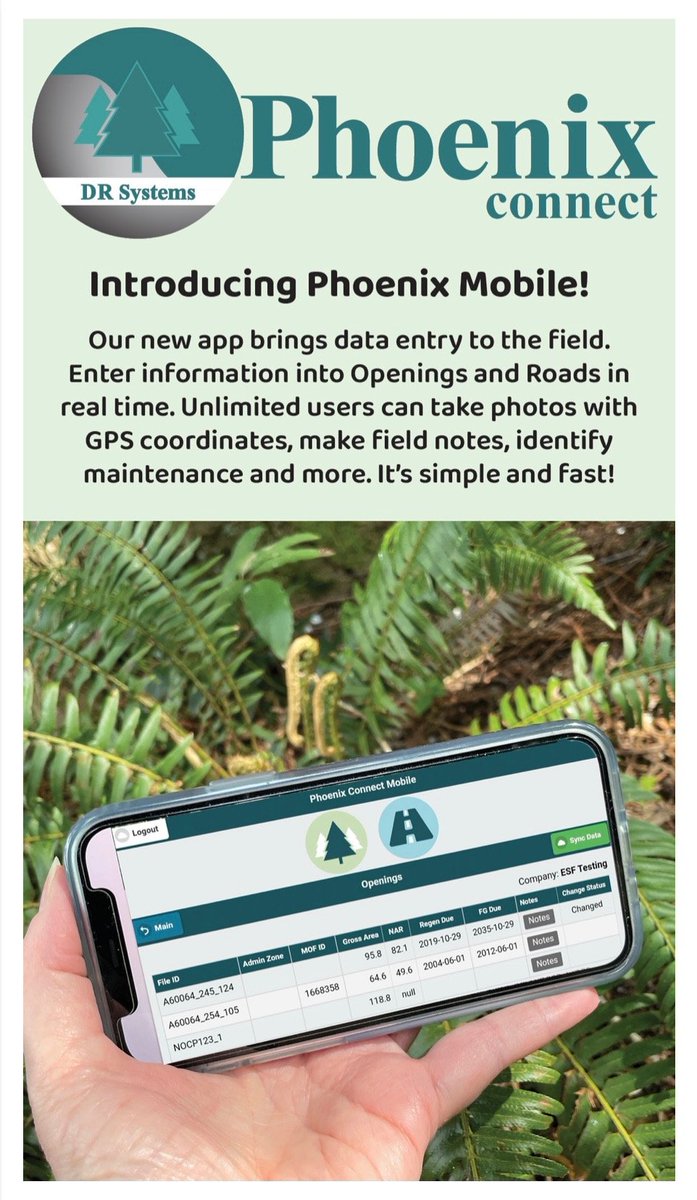 DRSForest's tweet image. Collect your data in the forest easily and quickly with the new Phoenix Connect mobile app! Contact us to see it in action.  #forestry #foresttech