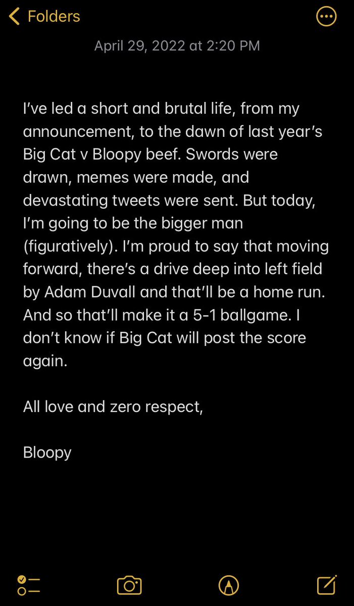 BlooperBraves's tweet photo. my statement regarding the beef 🥩 https://t.co/aQrL6zay8y