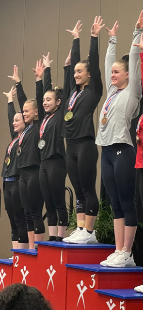 OfficialHHHCSD's tweet photo. Congratulations to Hills East junior Sophia Esposito on competing in the USAG Region 6 Gymnastics competition and becoming Region 6 AA 2022 Champion in her age division! She will be competing in the National Championship this May in Arizona. #HHHCSD https://t.co/tAjIcZits5