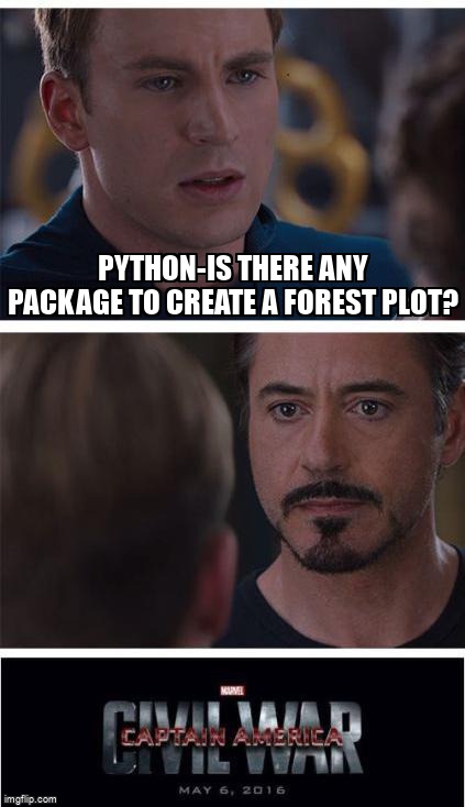 overflow_meme's tweet image. Python-Is there any package to create a forest plot? stackoverflow.com/questions/6519… #python3x #forestplot